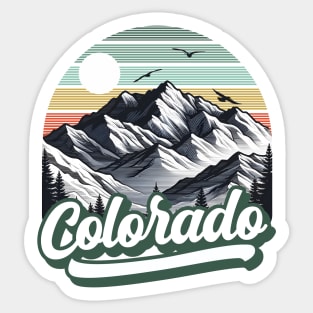 Colorado Vintage Sunset Outoors Sticker